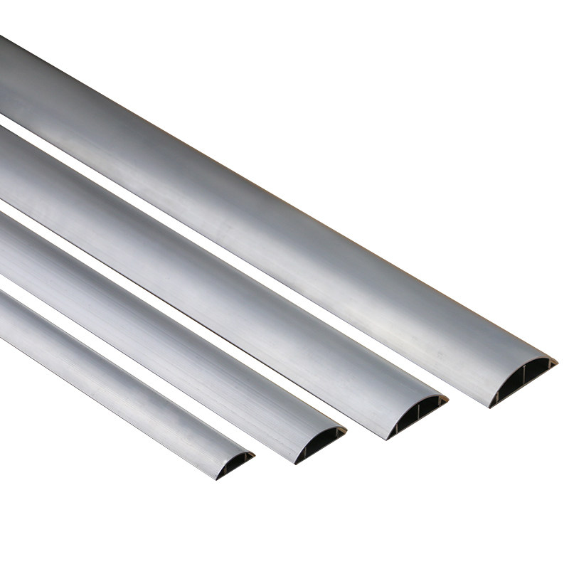 铝合金线槽明装地槽半圆弧形铝金属地线槽明线防踩走线槽免钉神器