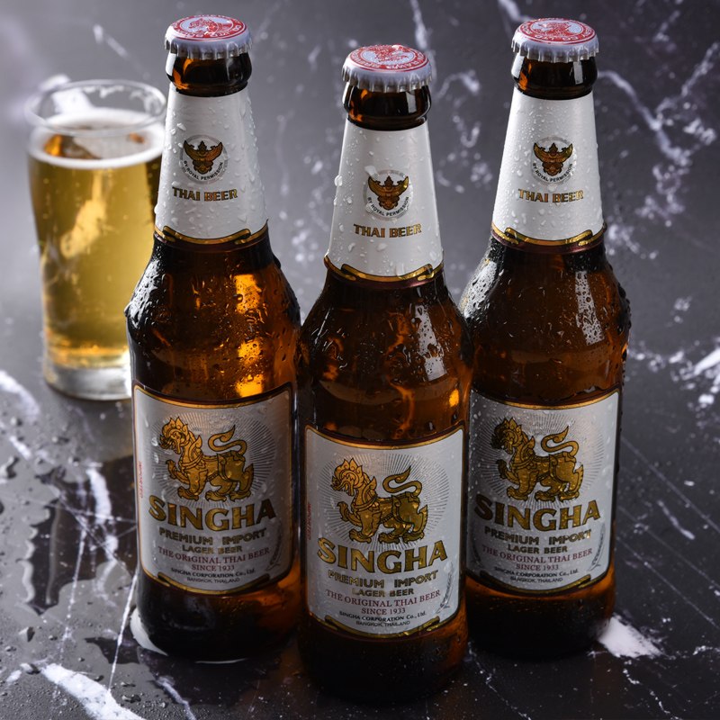 9月到期330ml6瓶泰国原装进口singha狮牌啤酒精酿啤酒麦香黄啤酒