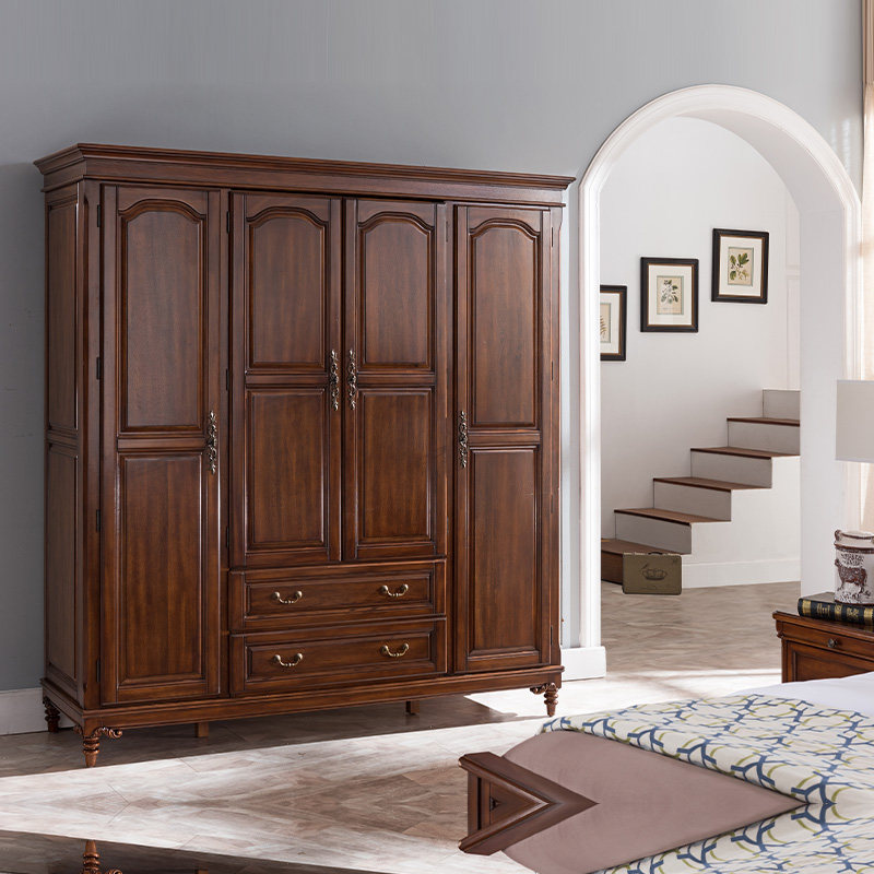 衣柜威灵顿实木户型大户衣橱乡村简美现代轻奢衣柜