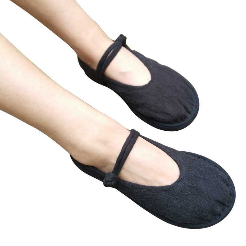 福利款鞋子女千层底布鞋手工布底盘扣布鞋圆头复古禅意布鞋