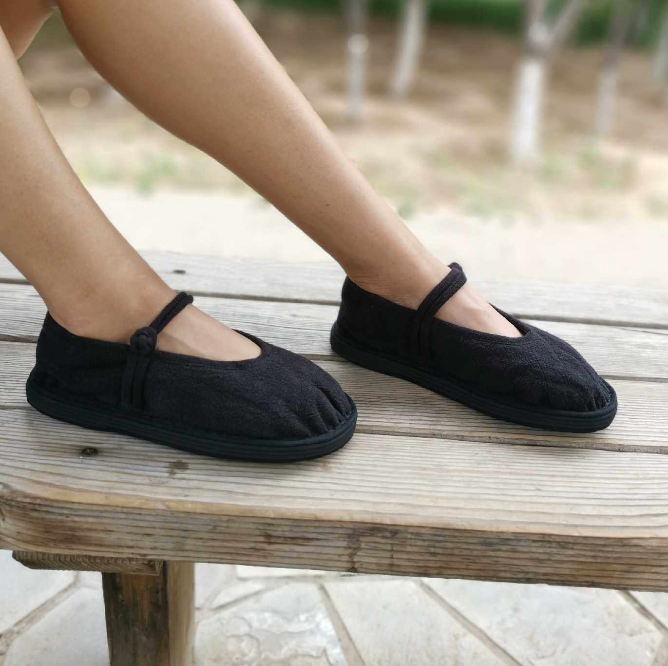 福利款鞋子女千层底布鞋手工布底盘扣布鞋圆头复古禅意布鞋