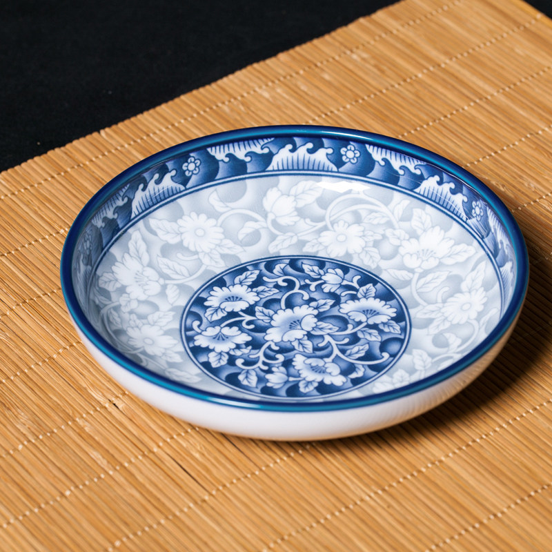 参宝进口青花瓷菜盘子家用圆形餐盘鱼盘饺子盘牛排盘陶瓷碟子