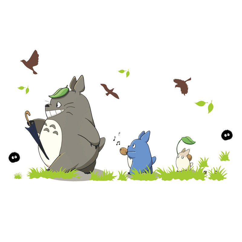 卡通墙贴宫崎骏动漫龙猫墙面装饰贴纸儿童房少女创意布置寝室宿舍