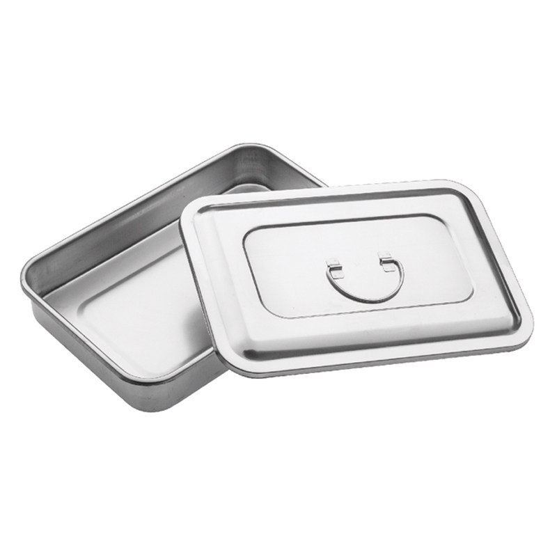 新华医疗不锈钢消毒盘医用304加厚换药治疗手术器械用托盘灭菌盒