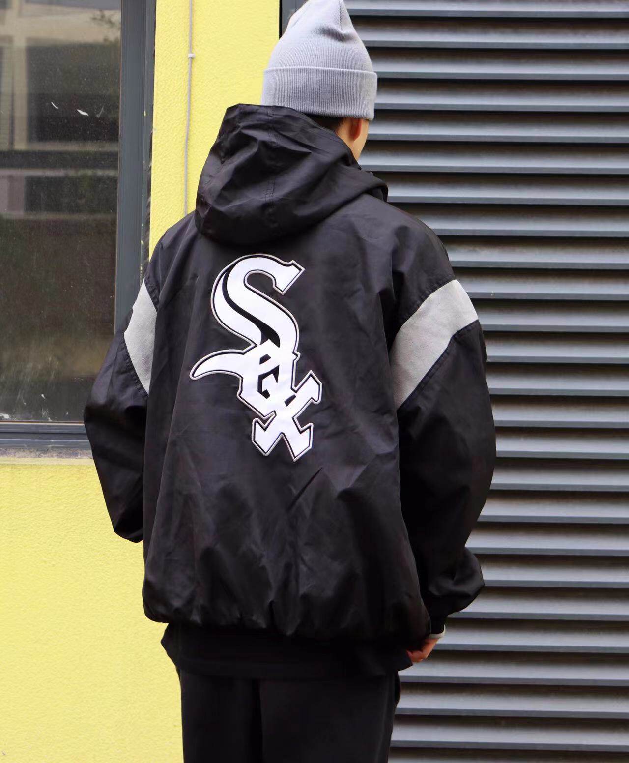 hiphop大码oversize嘻哈whitesox宽松街头bboy春秋秋季夹克