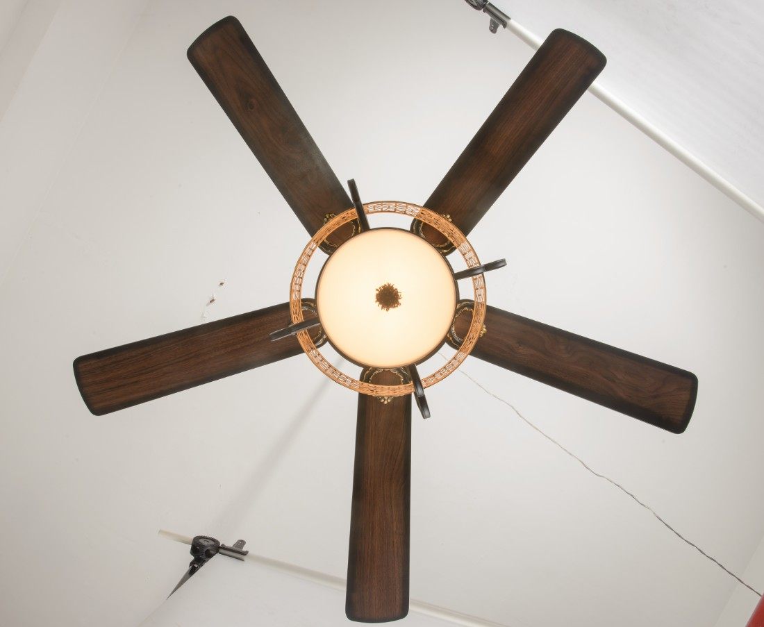 新中式吊扇电风扇led吊灯餐厅古典仿古客厅风扇吊扇