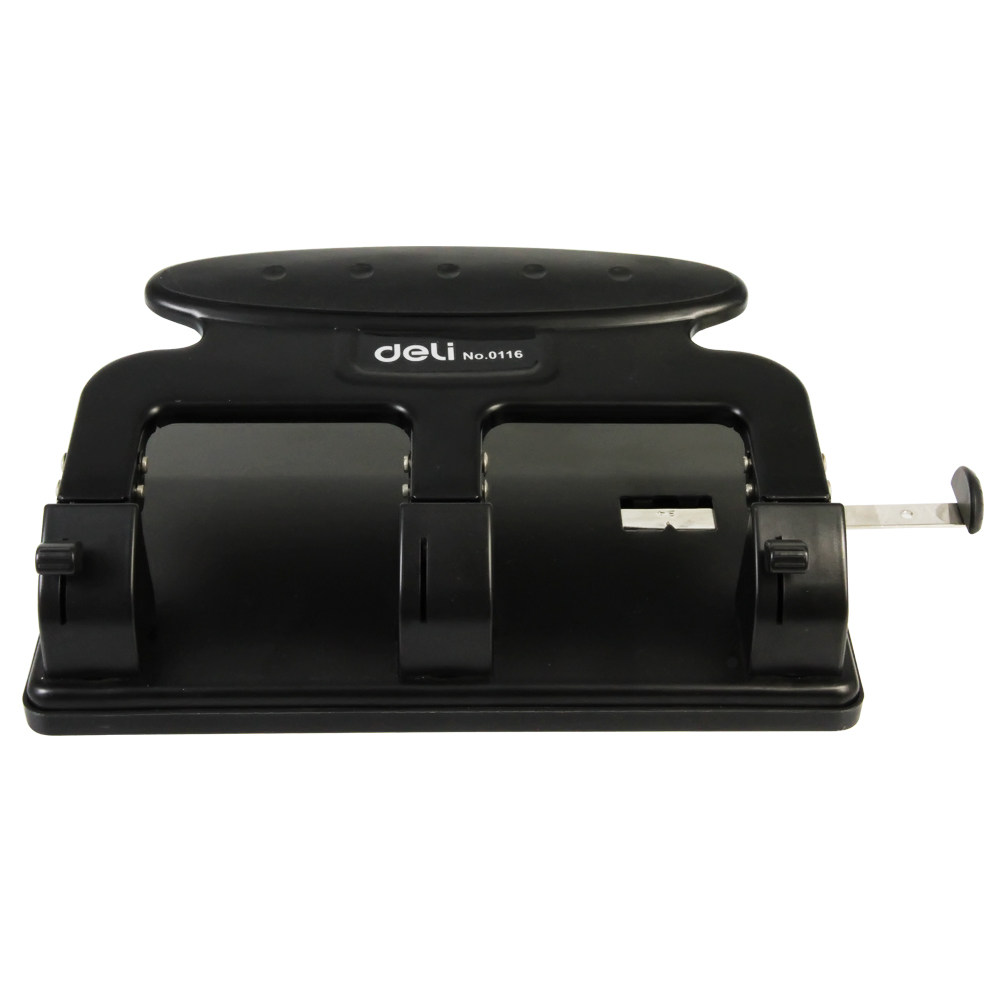 得力金属定位钉洞眼孔机压空手动学生大号多功能打孔机