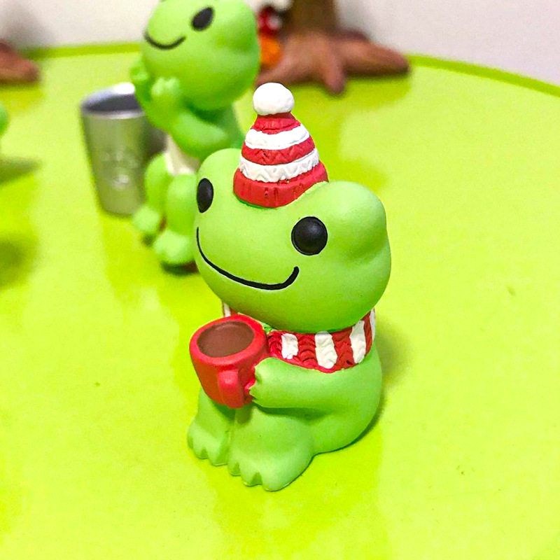 picklesthefrog圣诞青蛙日式decole联名迷你场景摆件