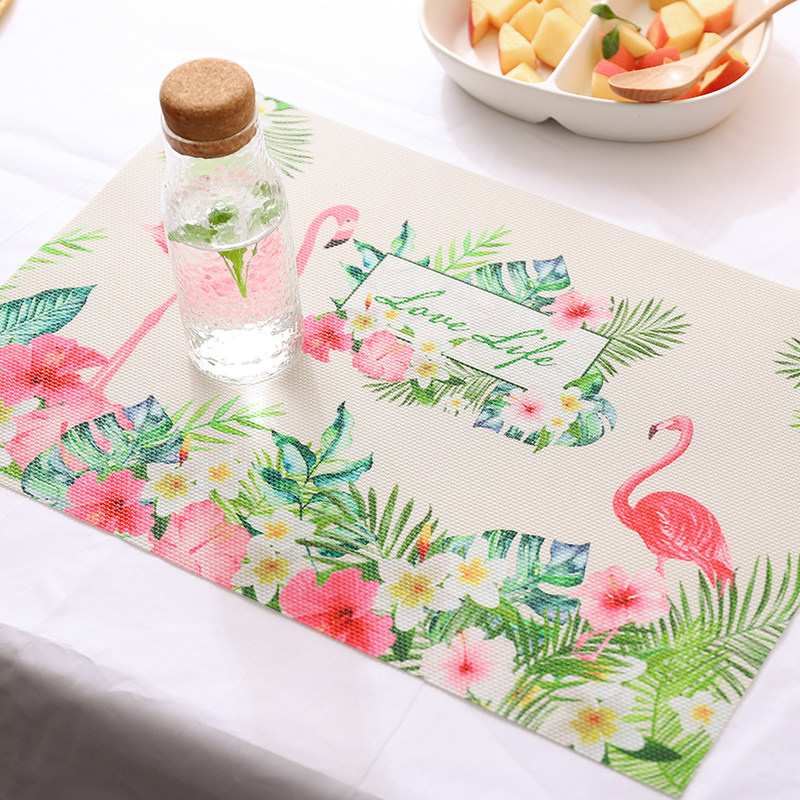 垫子北欧欧风桌垫餐布ins印花图案隔热pvc餐垫