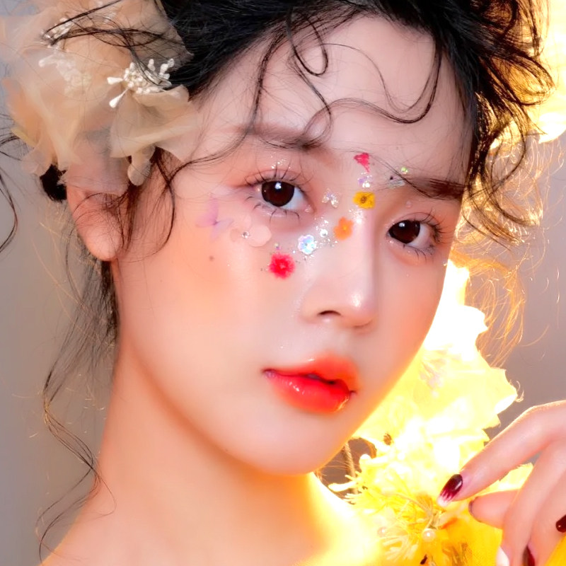 网红红眼亮钻泪钻少女脸贴套装仙女眼部泪痣美甲工具