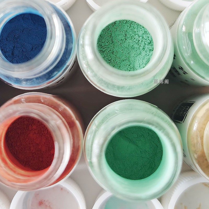 国画工笔廷炜阁岩彩唐卡工笔画画画粉末岩色新品国画颜料