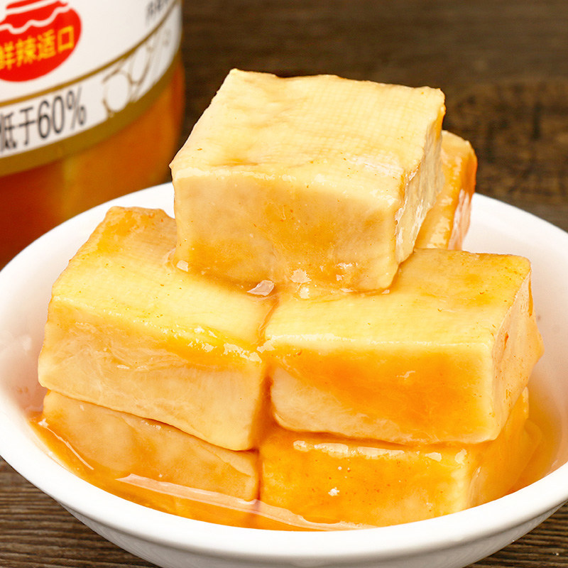 腐乳广中微辣328g18瓶广东开平平白下饭开味豆腐乳