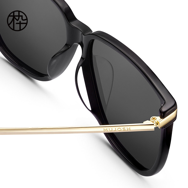 木九十2021新款潮板材大框墨镜男女款黑色太阳眼镜mj101sg507