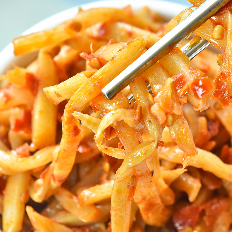 酸笋丝辣腌制即食香辣笋丝泡椒广西400gx3腌制