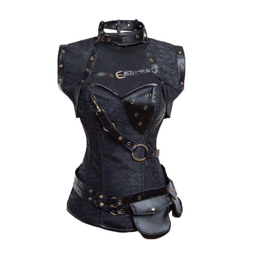 steampunkgothicmetal束腰马甲外穿马夹