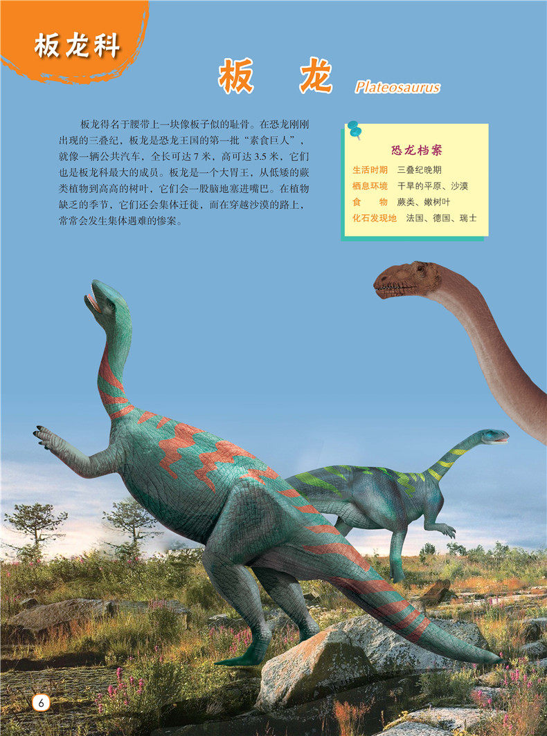 儿童恐龙百科全书(套装共4册)恐龙探秘 植食恐龙 肉食恐龙 海龙与翼龙