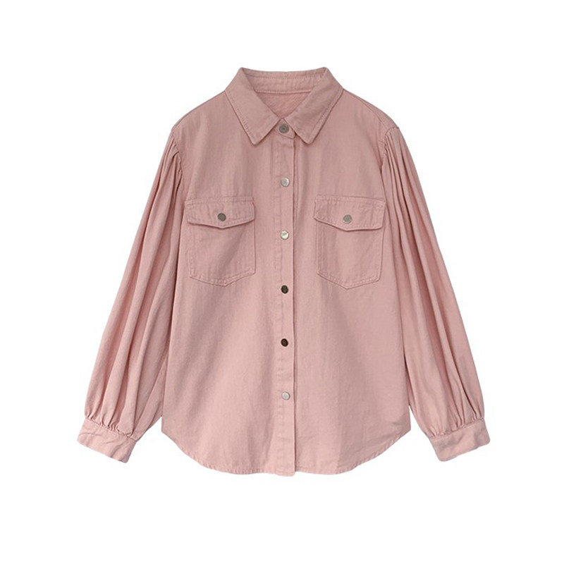 衬衫秋冬新款韩版大宽松显瘦设计感小衬衫