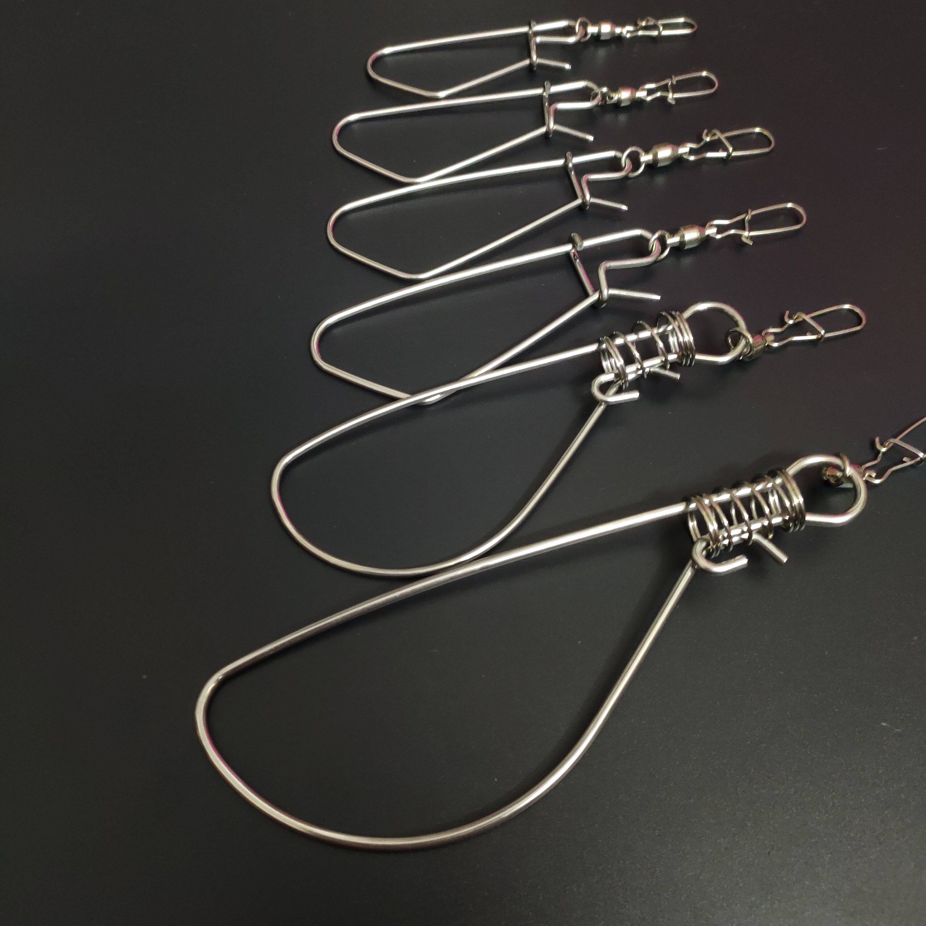 路亚活鱼扣锁散装鱼扣单个diy大物白条翘嘴伸缩扣