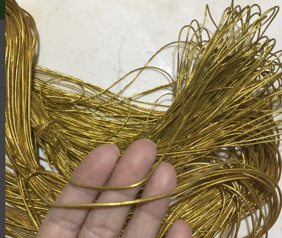 松紧金色金黄色弹力线绳牛筋松紧带弹性吊牌包邮绳子