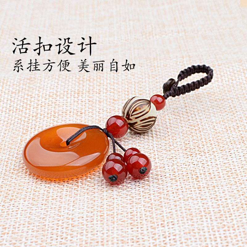 高档车手手工创意平安扣汽车钥匙挂件男女女士钥匙扣