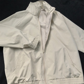 2024 Spring Thin Jackets Men's Casual Boys Thin Spring and Autumn Short Tops White Men's Sports Windbreakers