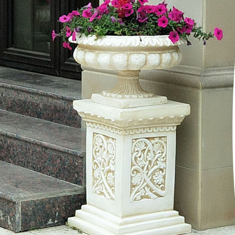 花盆欧式复古门口户外摆件石料别墅庭院落地花盆
