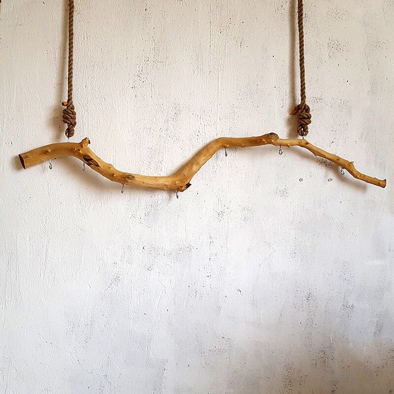 ins树枝钩子树干装饰衣帽架枯枝壁挂衣架天然组合衣架