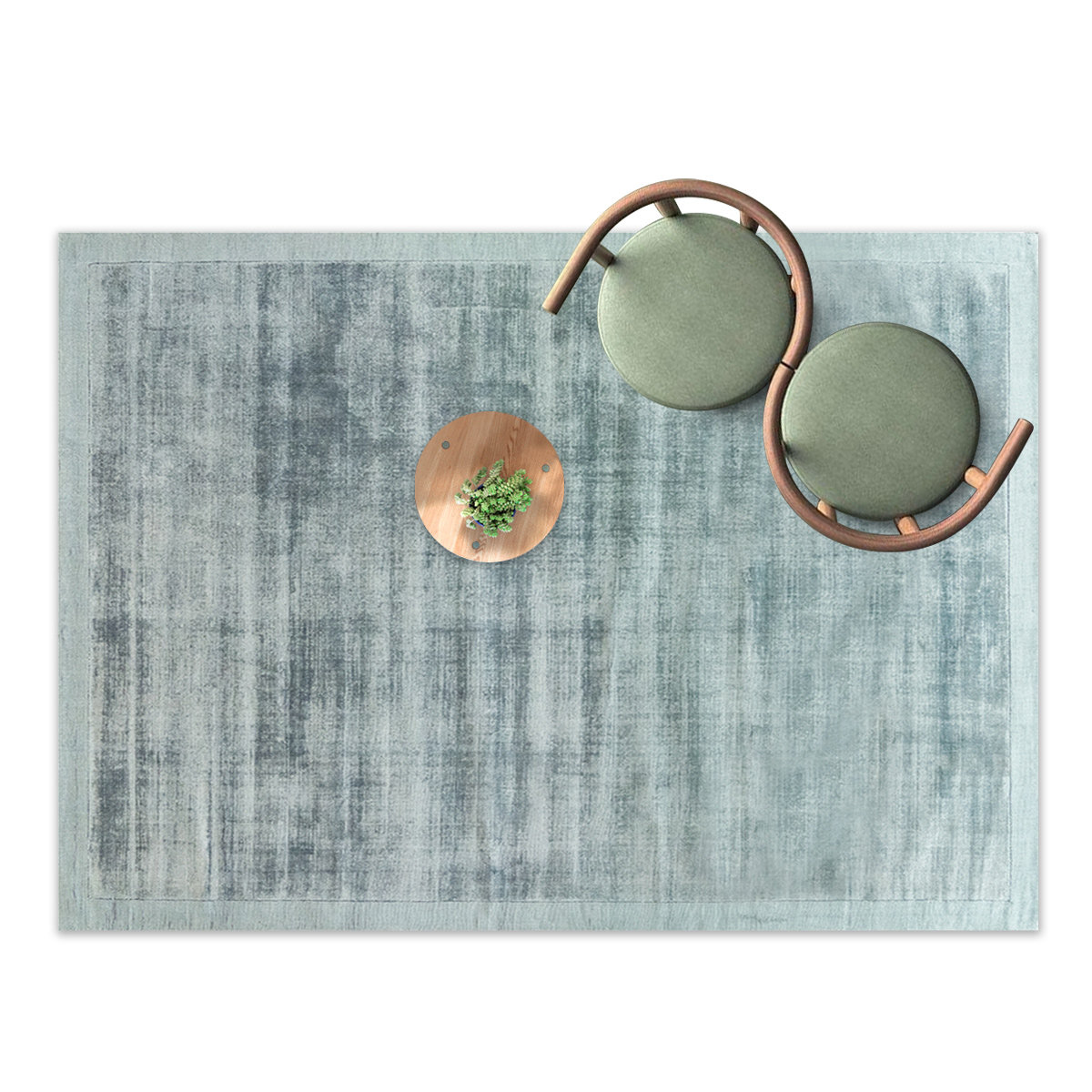 印度进口极简纯色天丝地毯北欧ins客厅莫兰地毯