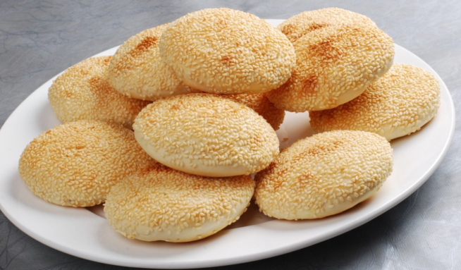 土炉烧饼 300g12个咸酥烧饼 肉松馅半成品油炸点心懒人菜