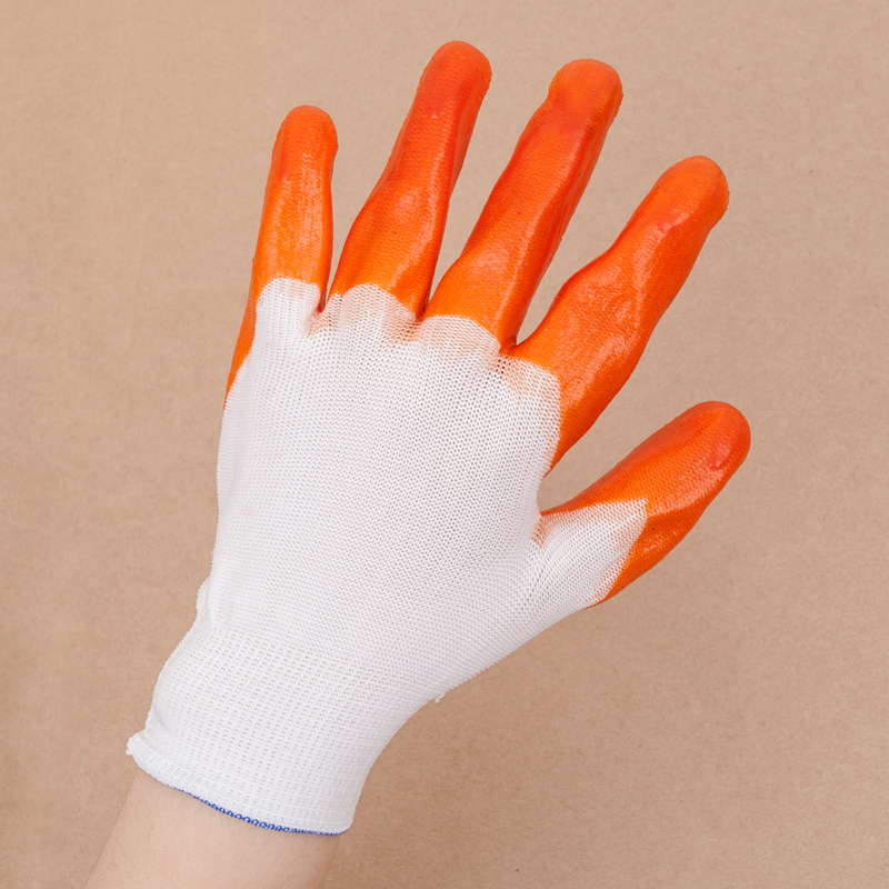 胶手套劳保耐磨防水工作劳保包邮全挂胶手套劳线手套浸胶手套