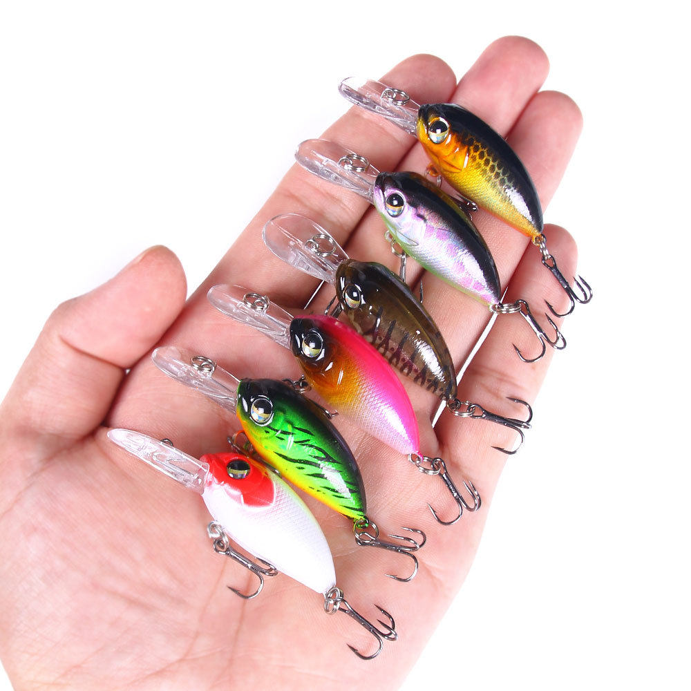 路亚6cm5g10假饵长舌板死飞缓沉潜潜水摇滚胖子鱼饵