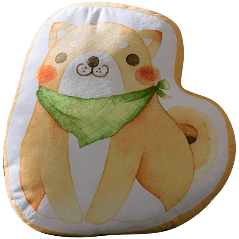 lovo家纺抱枕家纺床品萌萌旺柴异形抱枕靠垫靠枕含芯