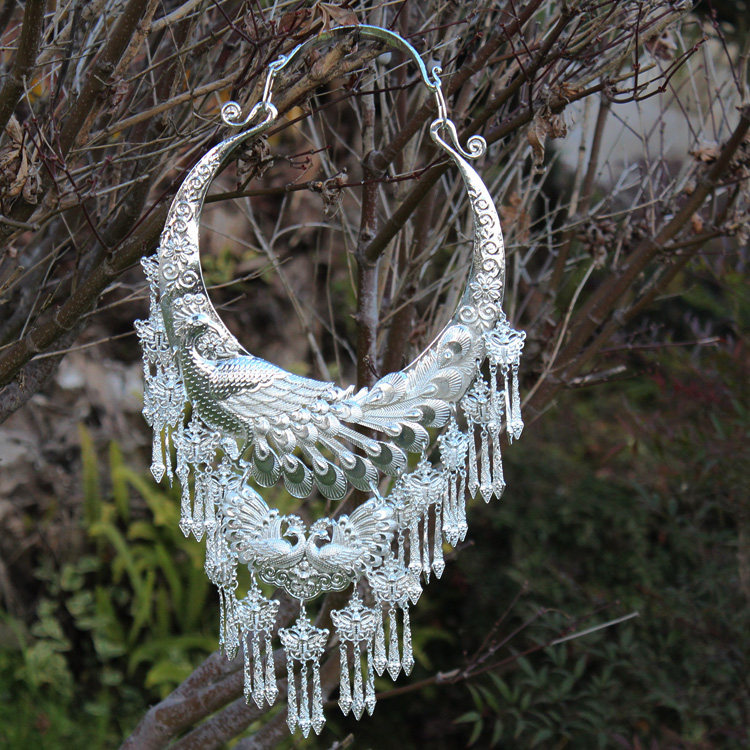 饰品贵州侗族项圈舞台演出出苗夸张项链少数苗族银饰