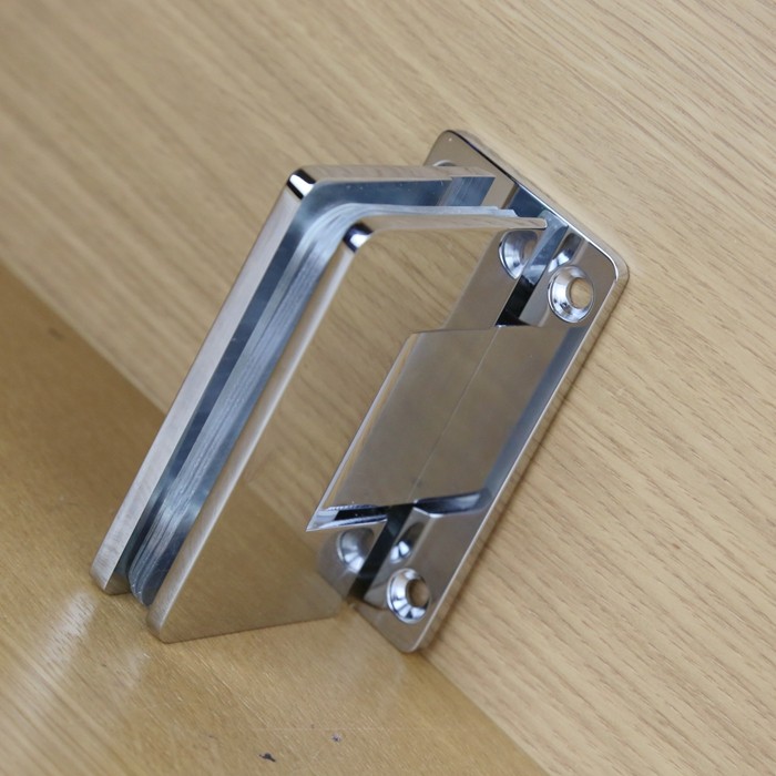 进口90度纯铜实心加重重型无框玻璃门合页冲凉浴室玻璃夹