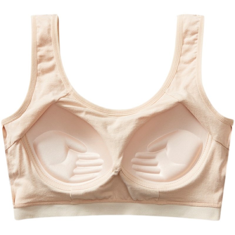 纯棉胸罩内衣运动副乳托收聚拢美背小胸钢圈文胸