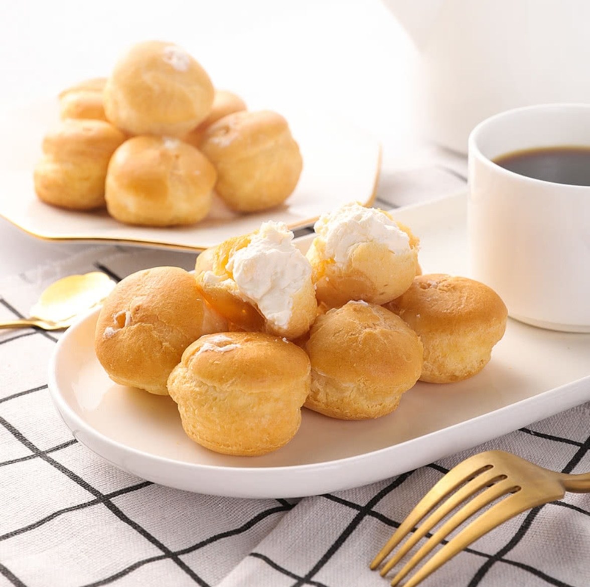 山姆代购荷兰卡布poppies迷你奶油泡芙90颗网红传统西式糕点