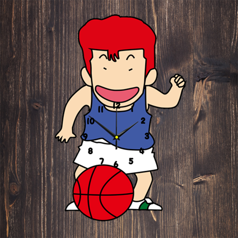 灌篮高手樱木花道挂钟彩绘卡通可爱创意挂钟