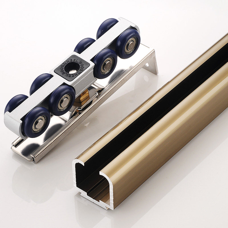 移门轨道滑道木门玻璃门折叠推拉门滑轨滑轮吊轨吊轮配件吊趟门轨