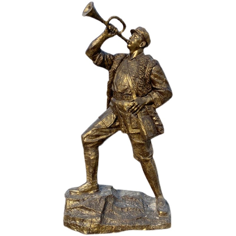 红军雕塑草地长征八路军南昌起义雕像人物定制延安摆件