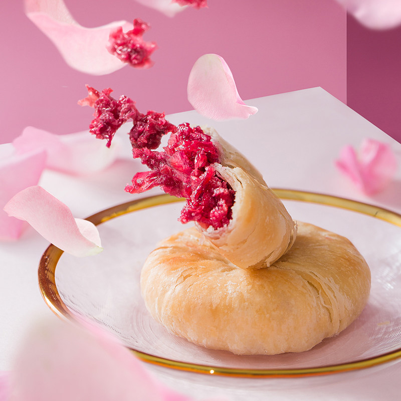 昆明冠生园鲜花饼云南特产440g玫瑰花饼礼盒正宗零食小吃休闲食品