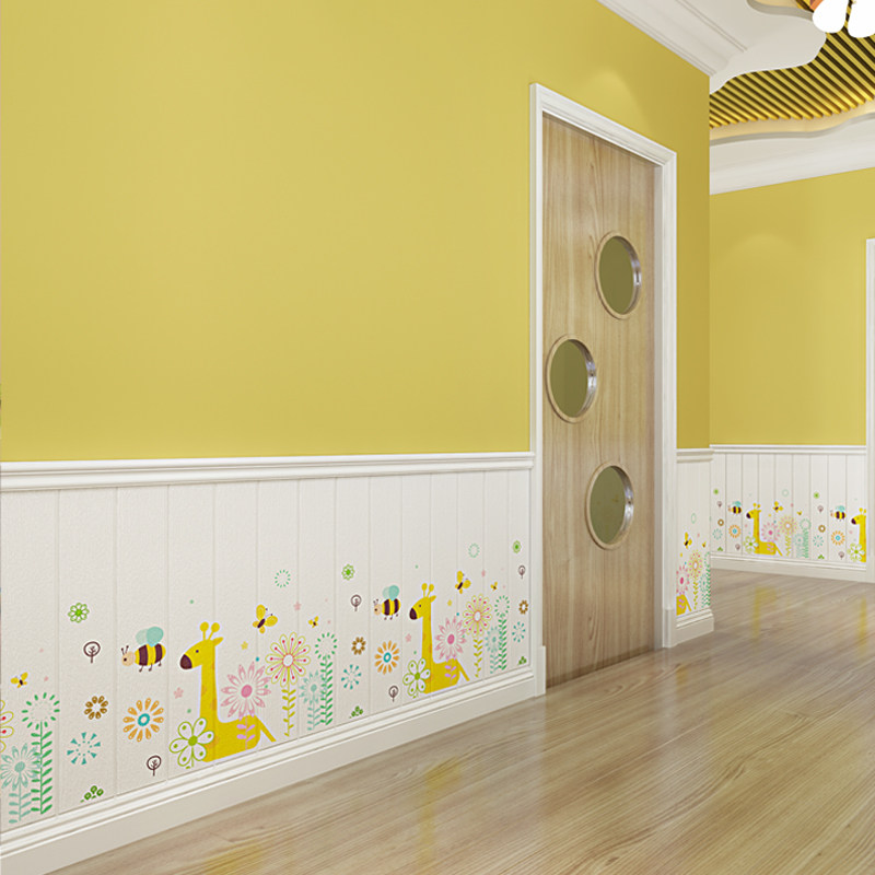 【墙贴】幼儿园墙裙墙围3d立体墙贴儿童房卡通护墙板泡沫防