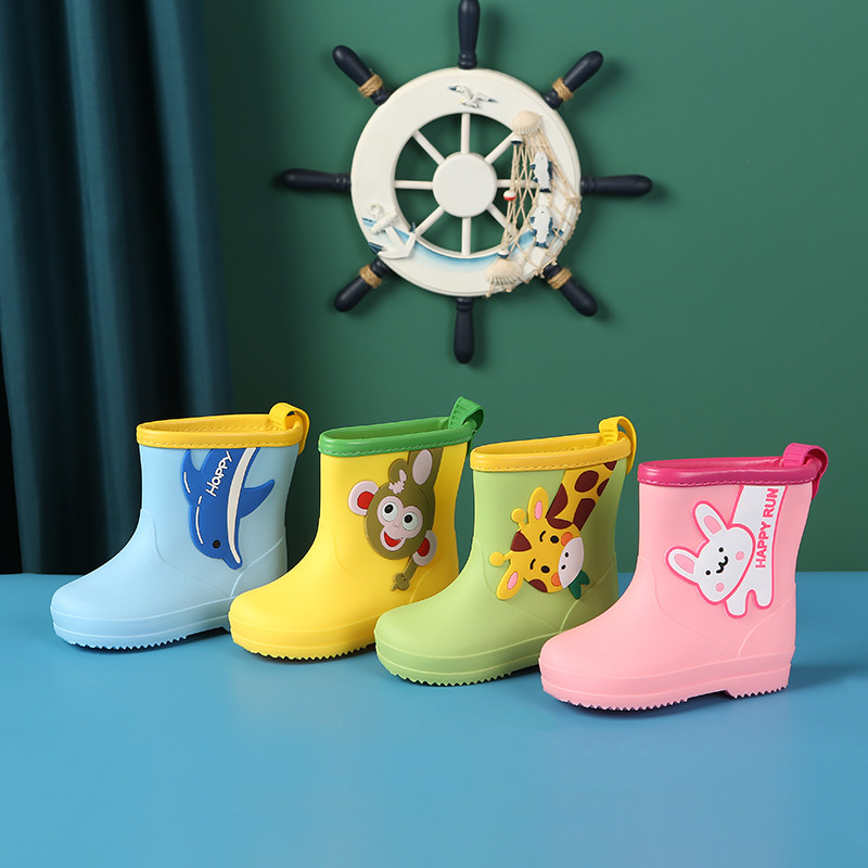 女童男童雨鞋儿童宝宝水鞋幼儿小孩防水防滑雨靴