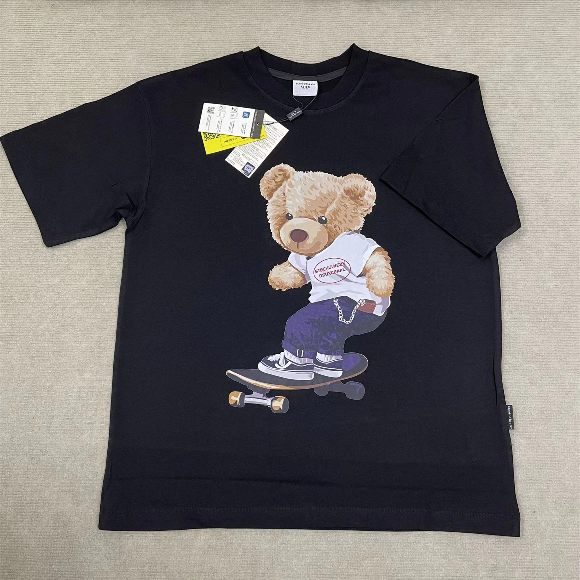 sunsetadlvbear小熊主题印花短袖情侣男女夏季t恤