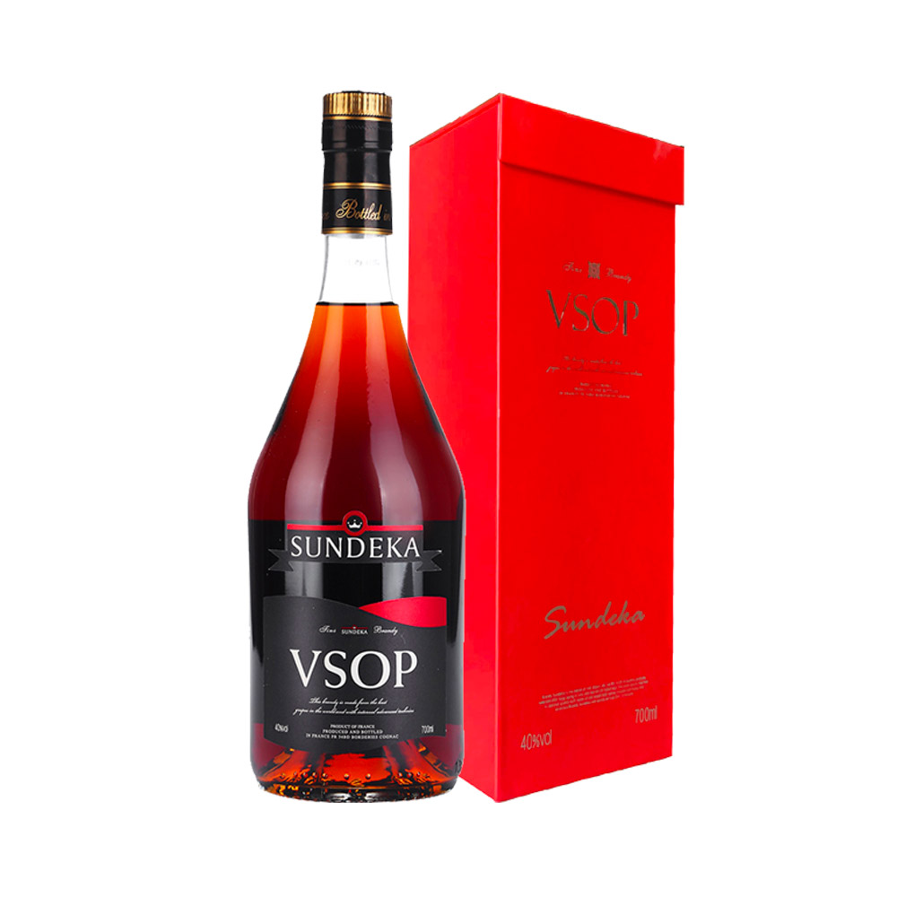 圣蒂卡vsop干邑白兰地700ml礼盒装