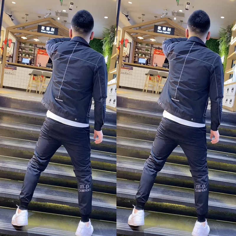 2022春季新款男夹克休闲百搭潮流男装时尚帅气外套潮流HLBJK