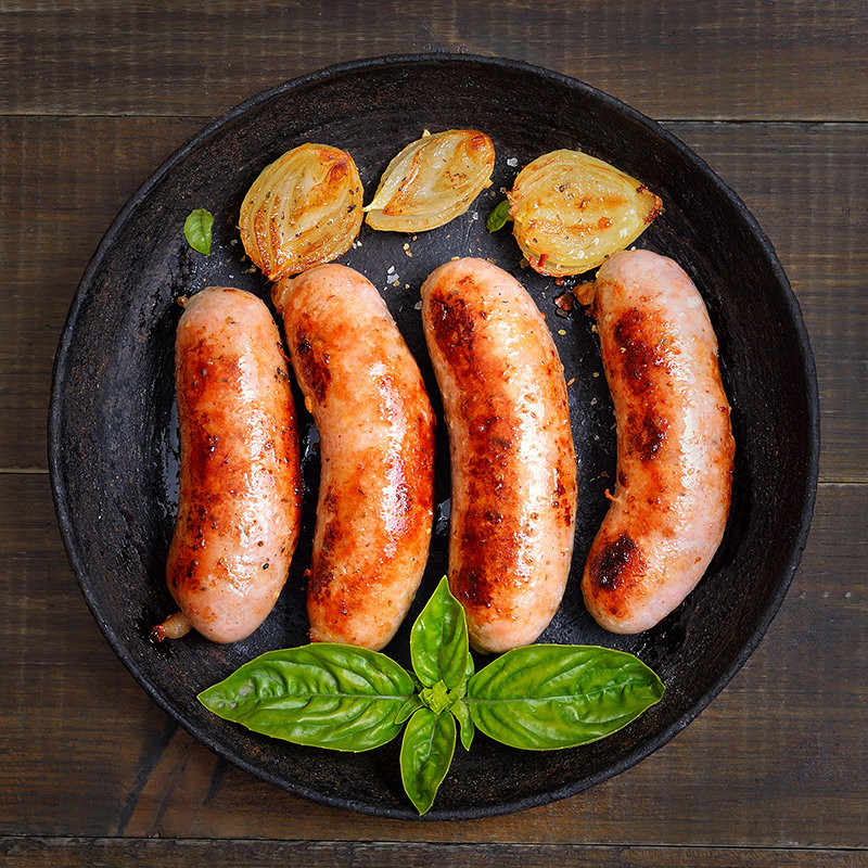 巴丘西式肉肠微甜美味营养早餐香肠酒店李酒店肠衣