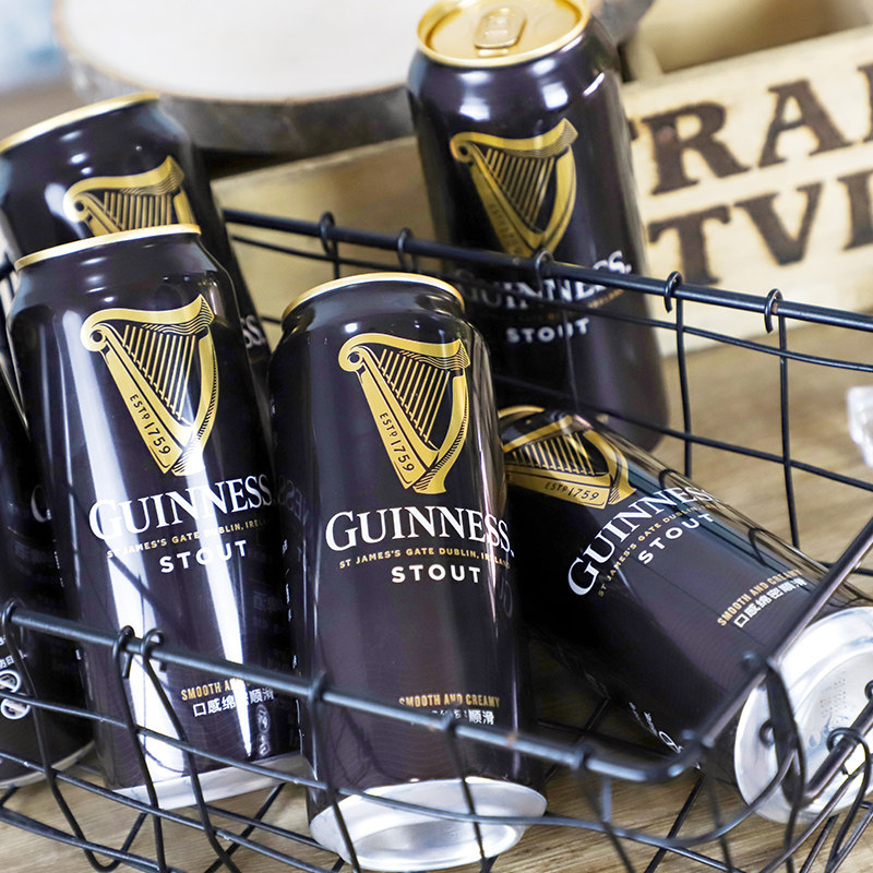 guinness健力士爱尔兰进口啤酒世涛440ml罐装整箱啤酒