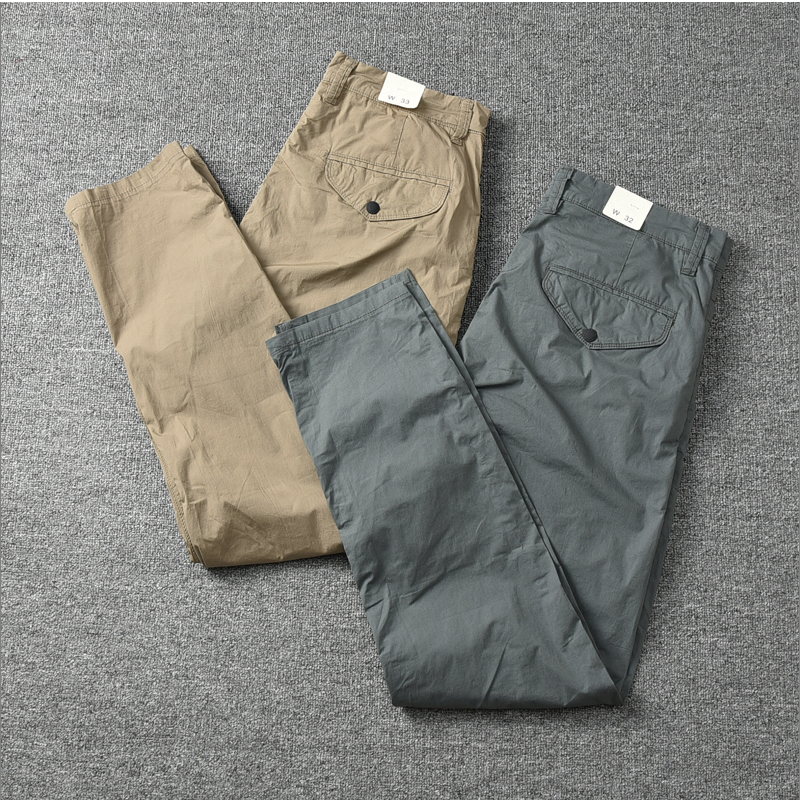 夏季简约纯色轻盈薄款休闲裤微弹力长裤速干日常上班小直筒裤子潮