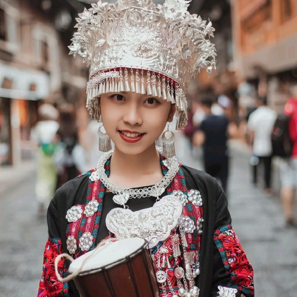 苗族新款贵州湖南广西服饰头饰苗银帽子项圈民族服装