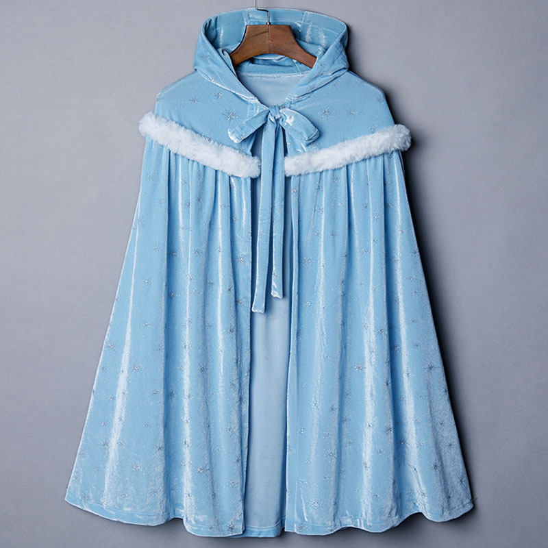 爱莎韩国防风外出秋冬斗篷宝宝绒宝披风新韩国披风